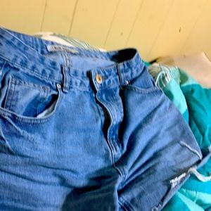 Blue savvry blue jean shorts